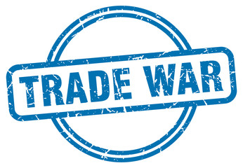 trade war stamp. trade war round vintage grunge sign. trade war