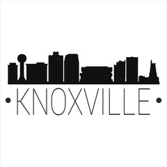 Knoxville Tennessee Skyline. Silhouette City Design Vector Famous Monuments. - obrazy, fototapety, plakaty