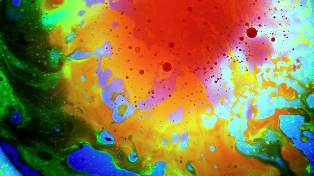 Beautiful liquidart pattern closeup footage