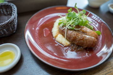 太いソーセージランチ