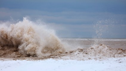Ice floes on Lake Michigan