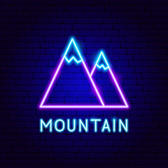 Mountain Neon Label