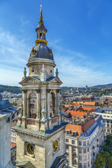 Fototapeta premium Tower of St. Stephen's Basilica, Budapest, Hungary