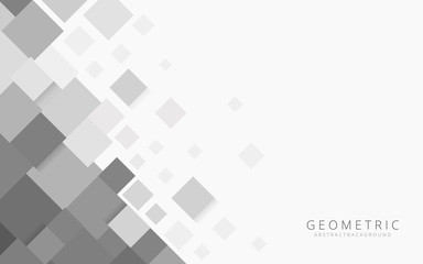 White abstract paper style geometric vector background