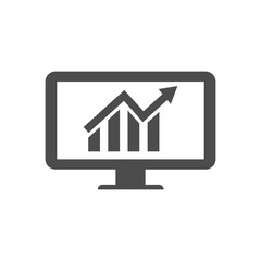 Computer web line icon isolated on white background. Vector illustration.