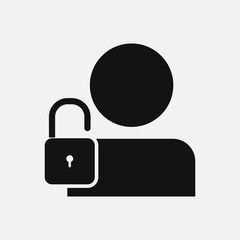 User login or authenticate icon isolated on white background. Vector illustration.