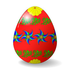 Fototapeta premium A vector Easter egg isolated on white background.