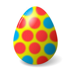 A vector Easter egg isolated on white background.