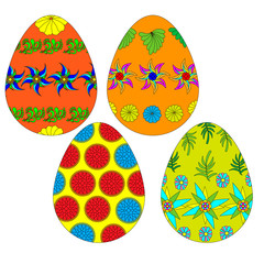 A vector Easter egg isolated on white background.