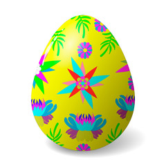 A vector Easter egg isolated on white background.