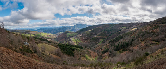 view of the mountains in O Cebreiro, Galicia