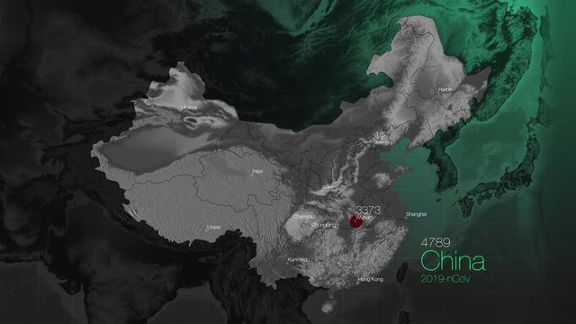 Coronavirus 2019-nCov novel coronavirus concept resposible for asian flu outbreak and coronaviruses influenza as dangerous flu strain cases as a pandemic. China map virus spread isometric illustration