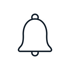 Bell icon vector logo template flat style