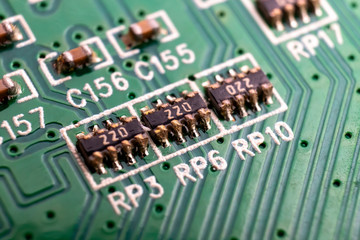 Resistors on an LCD TV printed circuit board