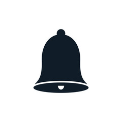 Bell icon vector logo template flat style