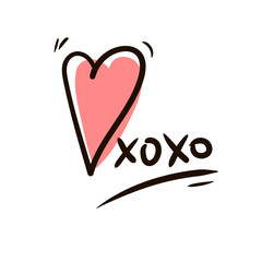 Hugs and kisses icon isolated