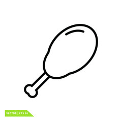 chicken thighs vector illustration flat style