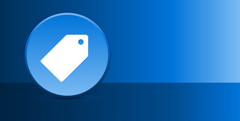 Fototapeta na wymiar Tag icon glassy modern blue button abstract background