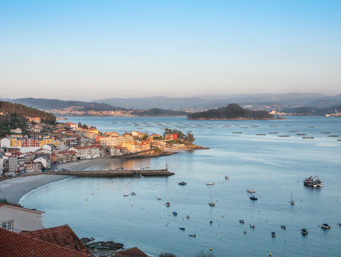 view of the ria de Pontevedra, Spain