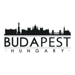 Obraz premium Budapest Skyline Silhouette. Design City Vector Art. Vector Cityscape Icon.
