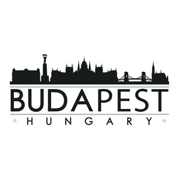 Budapest Skyline Silhouette. Design City Vector Art. Vector Cityscape Icon.