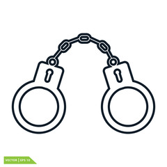Handcuff icon vector logo template