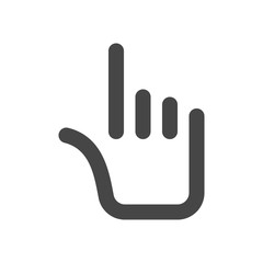 Touch hand icon in outline style isolated on white background. Touch symbol for your web site design, logo, app, UI. Vector illustration, EPS10.