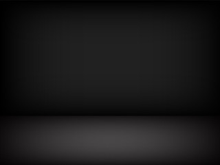 Fototapeta premium Abstract dark gray cement wall room gradient background, vector illustration