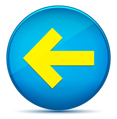 Back arrow icon modern flat cyan blue round button