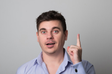 Positive young man. Studio image. The smiling man.