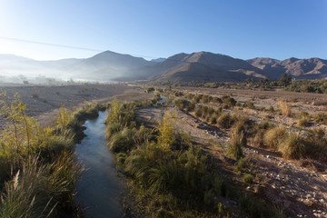 A landscape country view in Pisco Elqui
