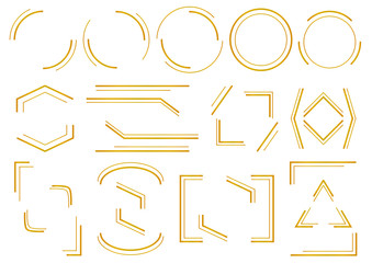 シンプル フレーム 枠 セット ゴールド