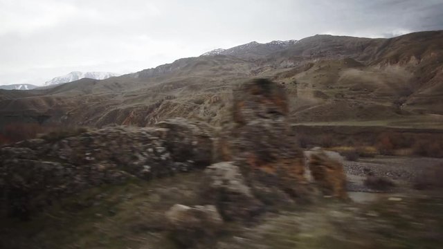 Along a river view from a train journey in Turkey | Dogu Express