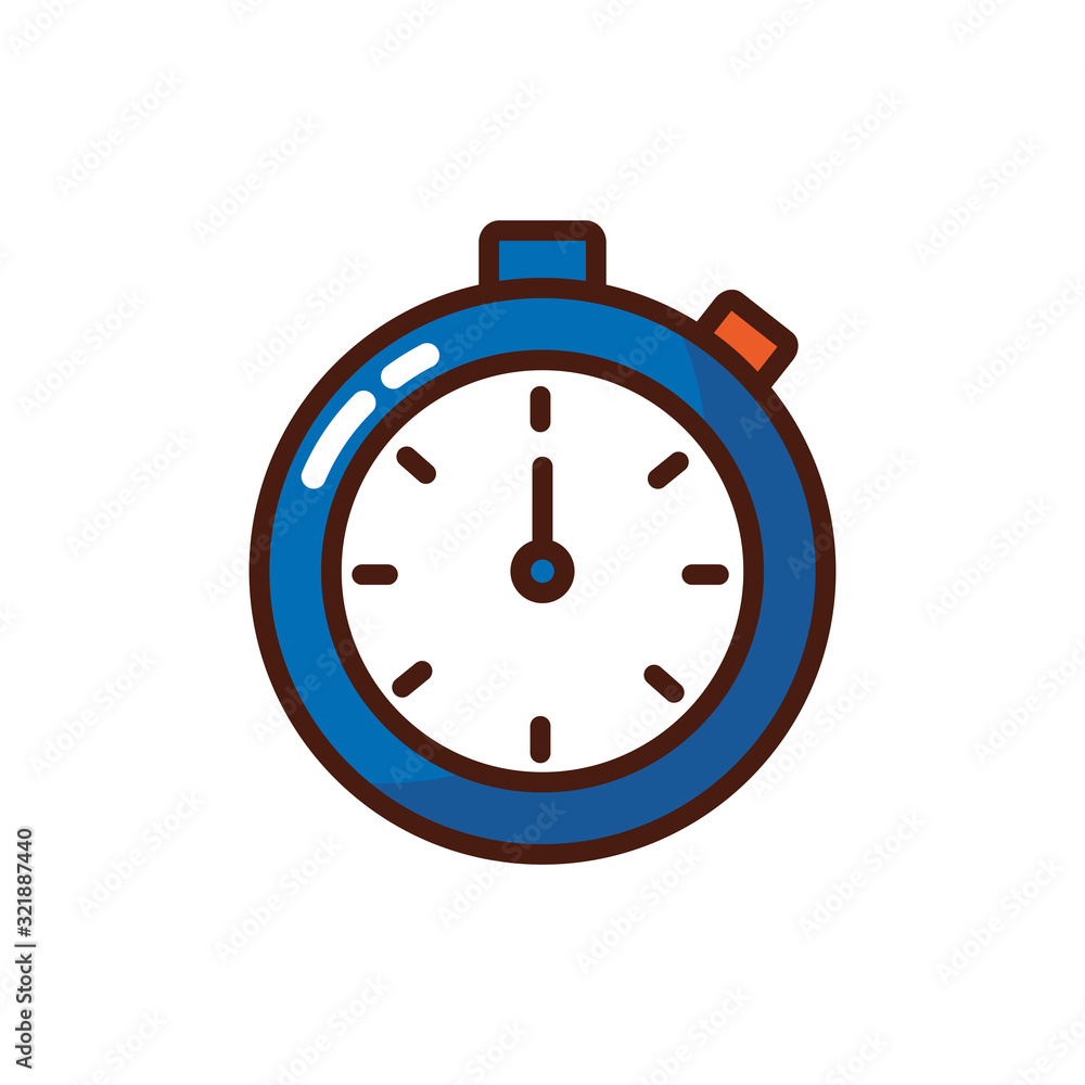 Poster timer chronometer device isolated icon
