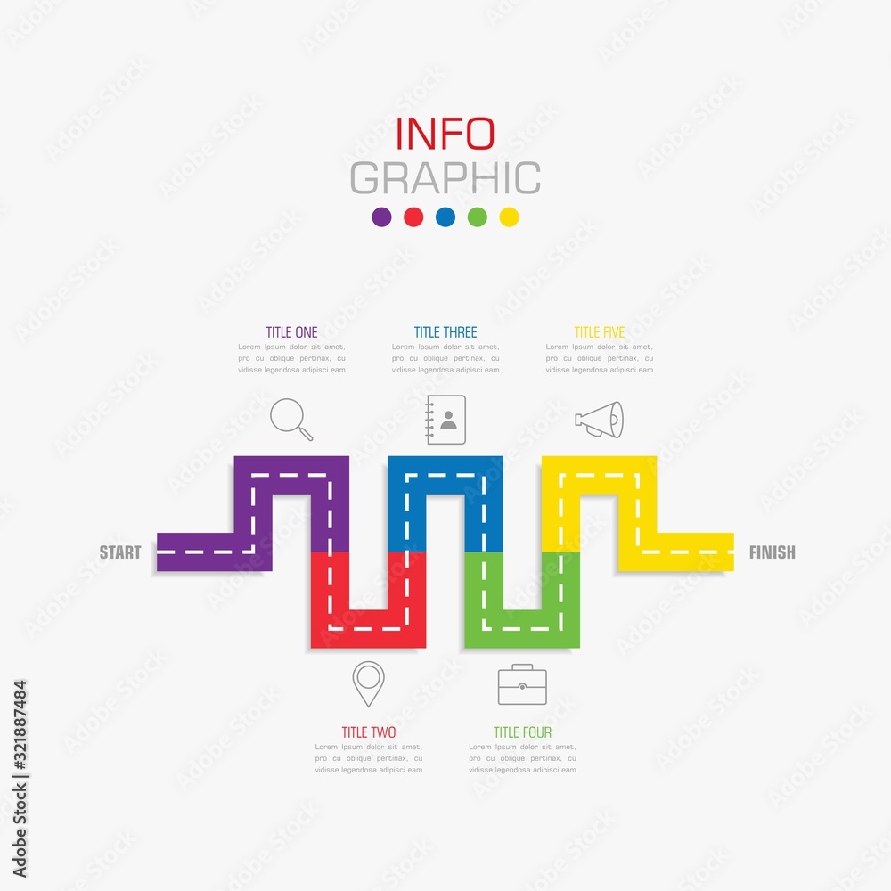 Poster business data visualization. infographic element with icons and options or steps. can be used for pr