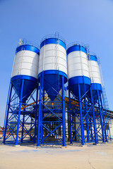 Commercial concrete mixing plant mechanical equipment in a factory