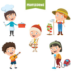 Cartoon Characters Of Different Professions