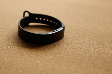 Activity tracker smart watch on a Caucasian man's arm. Fitness concept image. 