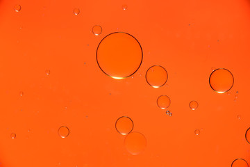 Bubbles on a red background