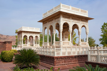 Ancient cenotaph at the Jaswant Thada palace in Jodhpur, Rajasthan state, India