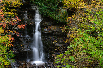 Refreshing Waterfall Hidden Deep in the Autumn Forest