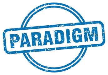 paradigm stamp. paradigm round vintage grunge sign. paradigm