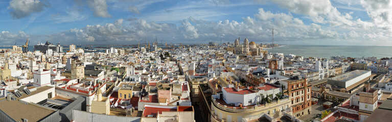 Obraz premium Panorama of Cadiz, Spain.