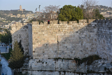 Jerusalem, the walls of the Old City.
