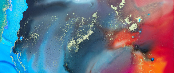 Marble texture. Art Abstract paint blots background. Alcohol ink colors.