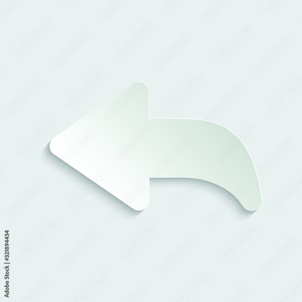 Poster paper arrow icon. line design. arrow set for web, site or application design