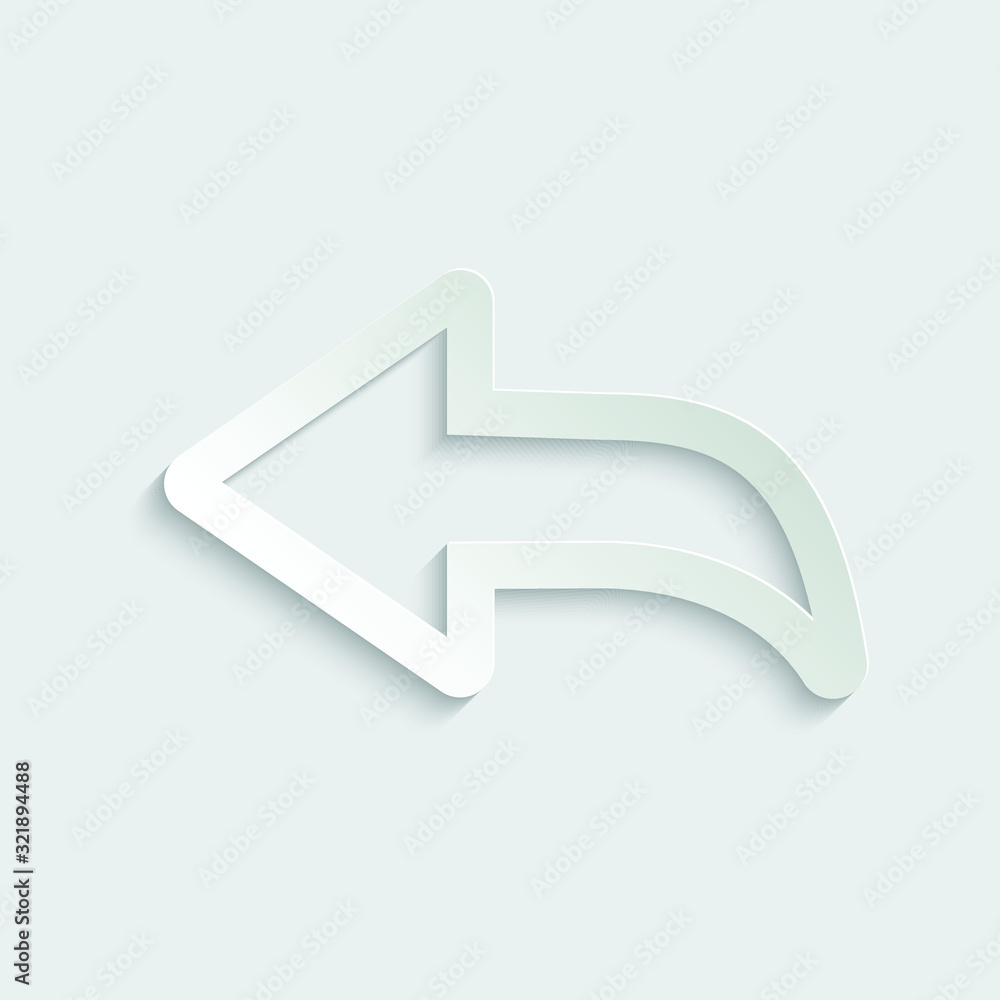 Poster paper arrow icon. line design. arrow set for web, site or application design