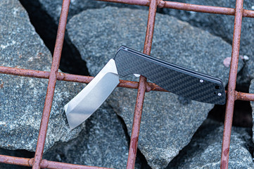 Folded tomahawk knife. Knife and folded position.