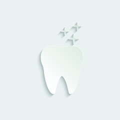 paper Tooth   black vector icon