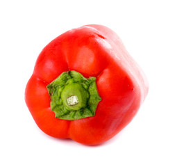 Fresh raw red peppers on isolated background